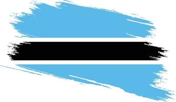 vlag van botswana met grungetextuur vector