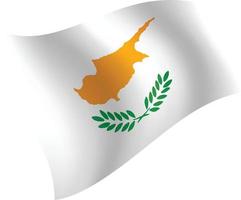 cyprus vlag zwaaien geïsoleerde vectorillustratie vector