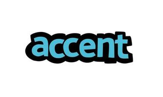 accent schrijven vector ontwerp op witte achtergrond