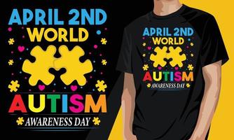 2 april Wereld Autisme Bewustzijnsdag vector