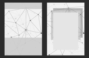 portefeuille minimale dekking. abstracte plexus lijn lay-out. brochure achtergrond vector