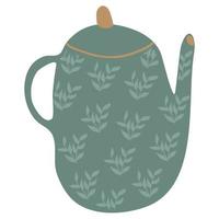 koffiepot of theepot. schattige cartoon icoon waterkoker vector