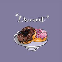 illustratie van donut vector