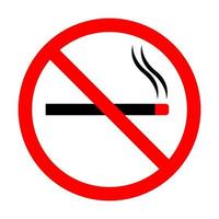 stoppen met roken niet roken verboden teken symbool logo sigaretten met golf rook stijl vector