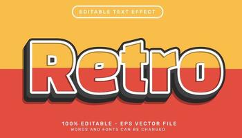 retro 3D-teksteffect en bewerkbaar teksteffect vector