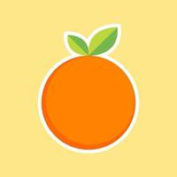 schattig en kawaii stripfiguur oranje. gezonde gelukkige biologische fruit karakter illustratie. citrusvruchten met veel vitamine C. zuur, waardoor het fris aanvoelt. vector