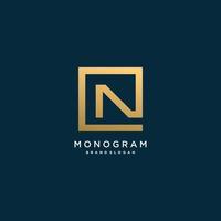 monogram letter logo met initiaal n met creatief concept premium vector deel 1