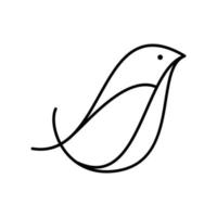vogel lijn pictogram ontwerp vector