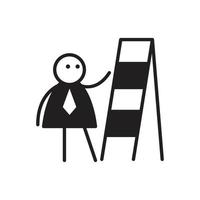 zakenman stok figuur en jack ladder illustratie vector