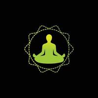 abstract lichaam yoga logo ontwerp vector