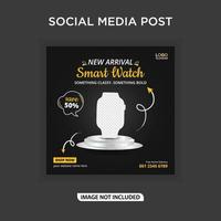 nieuwe aankomst smart watch webbanner social media post vector