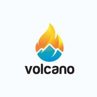 uitbarstende vulkaan icoon. vector