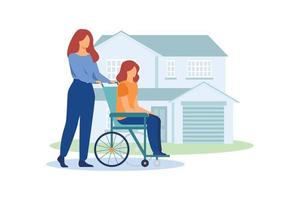 zorg voor gehandicapten illustratie vector