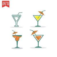 cocktail icoon, martini glas vector