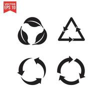 recycle pictogram recycling symbool. vectorillustratie. geïsoleerd op een witte achtergrond. vector