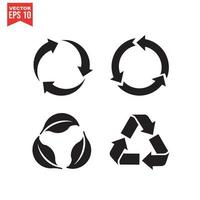 recycle pictogram recycling symbool. vectorillustratie. geïsoleerd op een witte achtergrond. vector