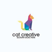 Cat creative exclusieve logo-ontwerp inspiratie vector