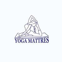 yogamatrassen exclusieve logo-ontwerpinspiratie vector