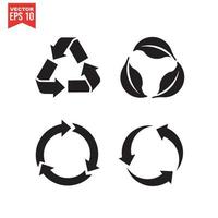 recycle pictogram recycling symbool. vectorillustratie. geïsoleerd op een witte achtergrond. vector