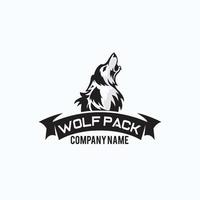 wolf pack exclusieve logo-ontwerp inspiratie vector