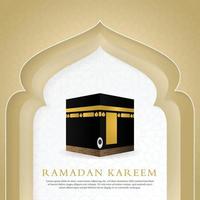 ramadan kareem islamitisch achtergrondontwerp met gebruik in moderne en Arabische stijl voor sociale media-inhoud en banneradvertenties, eid mubarak, hari raya, eid fitr, eid adha, hadj, umrah vector