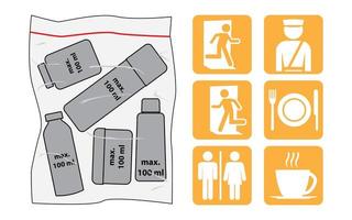 Luchthaven vector iconen