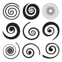 Spiraal swirl elementen vector