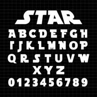 Sterren alfabet lettertype sjabloon vector