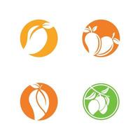 mango logo sjabloon vector pictogram ontwerp illustratie