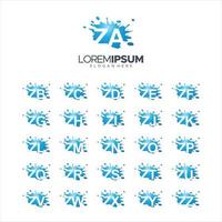 splash borstel vector brief za - zz logo vector illustratie 10 eps