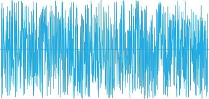 blauwe geluidsgolf op witte achtergrond. geluidsgolf teken. golf symbool. vector