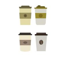 Koffiekopje icon set vector