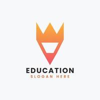 abstract modern educatief logo-ontwerp, kleurrijk gradiëntonderwijs-logo-ontwerp vector