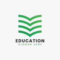 abstract modern educatief logo-ontwerp, kleurrijk gradiëntonderwijs-logo-ontwerp vector