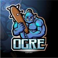 ogre mascot esport logo ontwerp vector