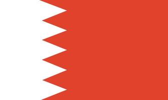 vlag van bahrein. officiële kleuren en verhoudingen. nationale vlag van Bahrein. vector