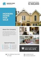 Modern huis Corporate onroerend goed Flyer Design vector