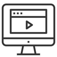 cursus online lijn icoon vector