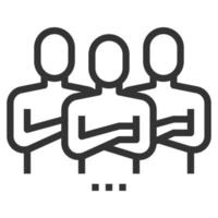 team leiderschap lijn pictogram logo vector .agement