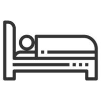 hotel lijn pictogram logo vector