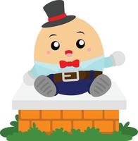 humpty dumpty schattige vector set