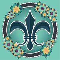 fleur de lis. middeleeuwse heraldiek decoratie - vector