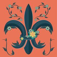 fleur de lis. middeleeuwse heraldiek decoratie - vector