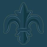 fleur de lis. middeleeuwse heraldiek decoratie - vector