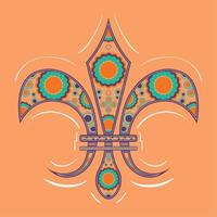 fleur de lis. middeleeuwse heraldiek decoratie - vector