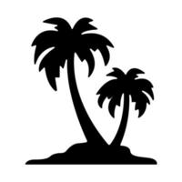 palmboom silhouet illustratie. vector
