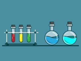 laboratoriumglaswerk vector plat ontwerp