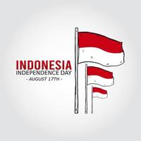 gelukkige indonesië onafhankelijkheidsdag vectorillustratie. geschikt voor wenskaartposter en banner vector