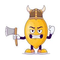 viking citroen cartoon mascotte karakter vector