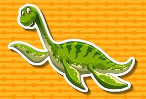 Groene dinosaurus met lange nek vector